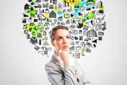 thinking business woman