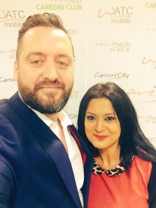 Andy and Sachna - Selfie taken at WeAreTheCity Women Unplugged