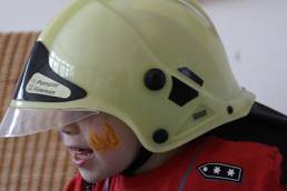 Child playing dress up