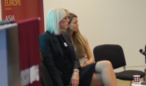 Panellists Lauren Riley and Birgit Neu