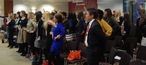 Women Unplugged crowd standing