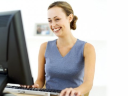 women working on computer
