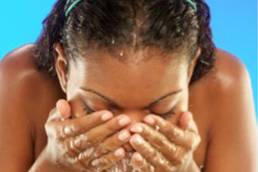 Washing face