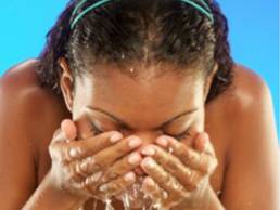 Washing face
