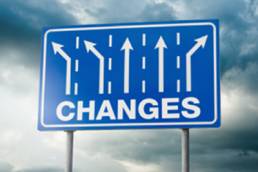 Changes - Road sign