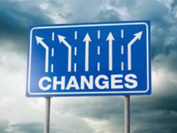 Changes - Road sign