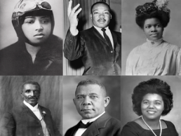 Black History Month montage of celebrated people