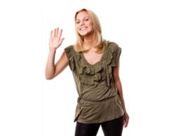 Show Up & Sparkle - woman greeting and saying hello