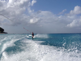 person water skiing in the sea featured