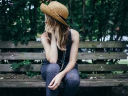 Woman on bench Not used featured