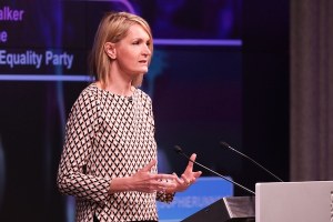 keynote speaker Sophie Walker leader of the Women’s Equality Party