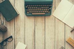 typewriter and other equipment for a writer featured