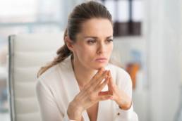 Businesswoman not being polite