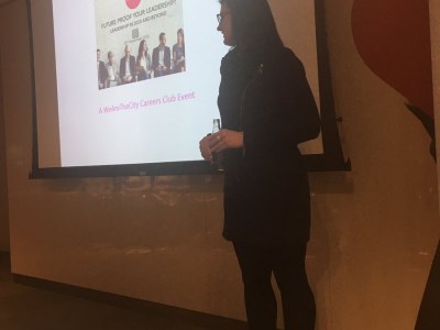 Catherine Riches, New Growth Director at Coca Cola opens the Careers Club event