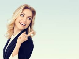 Happy employment female