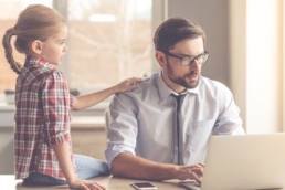 working dad and child featured