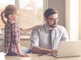 working dad and child featured