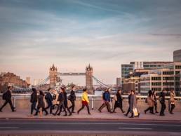 people walking to work employment featured