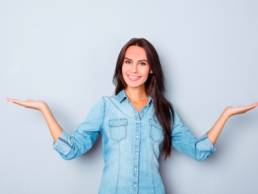 happy authentic woman featured