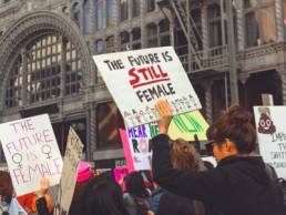 Women's march, proud feminist featured