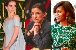 Emma Watson, Ruth Bader-Ginsburg, Michelle Obama featured