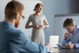 male managers, woman presenting, stressed woman featured