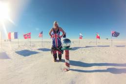 Paula Reid at the South Pole