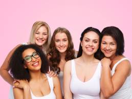 Galentine's Day, group of diverse, happy women
