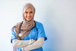 Female, Muslim nurse, International Nurses Day