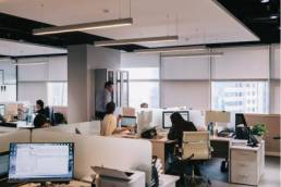 open plan office, people working an office 1
