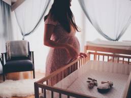 pregnant, new mum, looking into nursery
