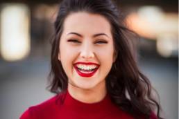 smiling, happy woman looking at the camera, positive mindset 1