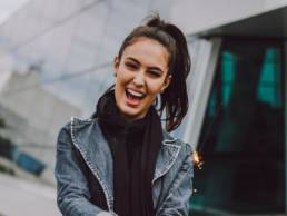 Access MBA, smiling happy woman