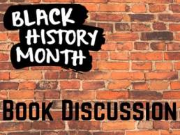 Black history month book discussion, reading group event image featured