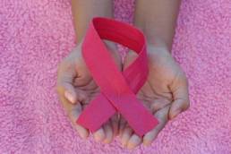 Pink ribbon for an awareness of Breast Cancer Day