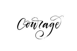 Courage typography