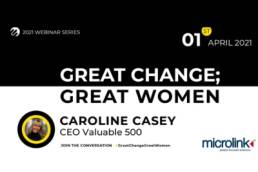 Great Change; Great Women, Caroline Casey, Microlink event featured