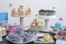 Alzheimers Society's Cupcake Day cake display