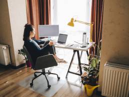 woman working from home, flexible working