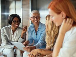 Happy business woman working together online on a tablet, Best Places to Work for Women