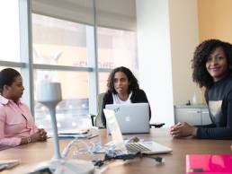 group of professional black women, menopause support