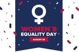 Women's Equality Day in United States. Female holiday, celebrated annually in August 26. Women right history month. Feminism concept. Poster, greeting card, banner and background. Vector illustration