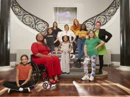 Amelie Galea, Vanessa Wallace, Chiara Kleanthous, Tulip Saddiq MP, Sarah Gordy MBE, and Sarah Mirkin, Grace Savage, Ahlaysia Roulston, Mollie Hamblet-Bowes, Professor Sue Black OBE for Festival of the Girl, Carlton House 19/09/21