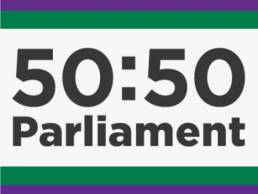 50-50 Parliament logo featured