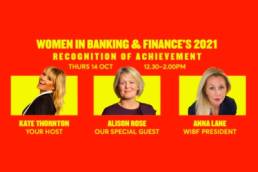 Women in banking and finance's 2021 Recognition of Achievement featured