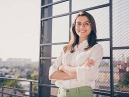 Portrait of nice attractive intelligent stylish cheerful leader company founder folded arms on roof outside outdoor sunny day, The 200 Billion Club