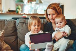 mum with her children