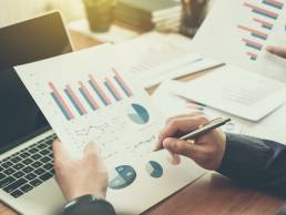 Marketing trends, business woman looking at marketing trends, woman in business