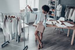 Work wardrobe, women putting together workwear collection