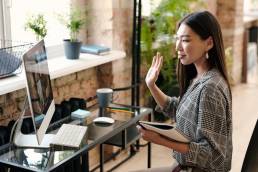 Female leader businesswoman resigning from her job